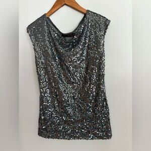 Sequin Top - Sheer Silver